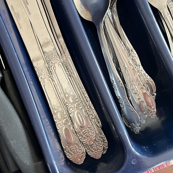Kitchen draw Utensil tray and metal utensils silverware flatware see description - Picture 2 of 2
